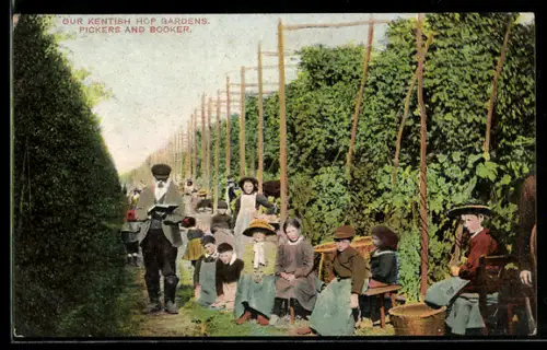 AK Kent, Hop Gardens, Pickers and Booker, Landwirtschaft
