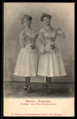 AK Geschwister Budzinska, Gesangs- und Tanz-Duettistinnen