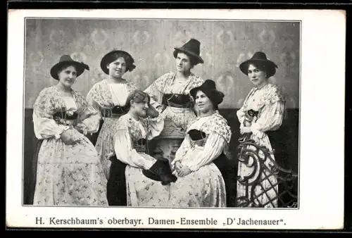 AK H. Kerschbaum`s oberbayrisches Damen-Ensemble D`Jachenauer