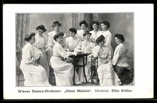 AK Wiener Damen-Orchester Süsse Mädeln