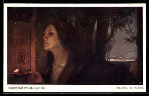 Künstler-AK sign. Ferdinand Pamberger: Madonna