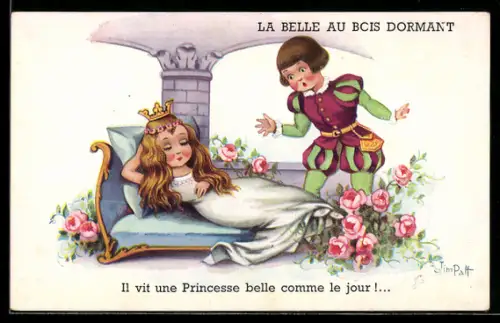 Künstler-AK sign. Jim Patt: Prinz trifft auf eine Prinzessin