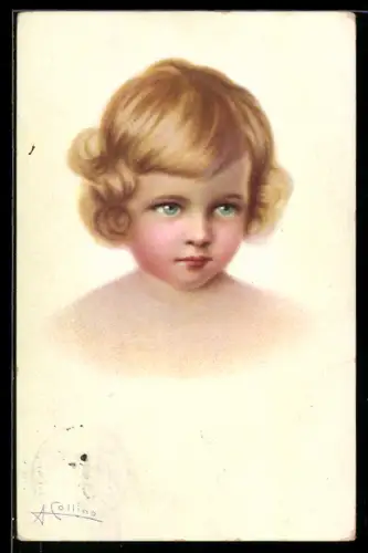 Künstler-AK sign. A. Collino: Junges Kind im Portrait