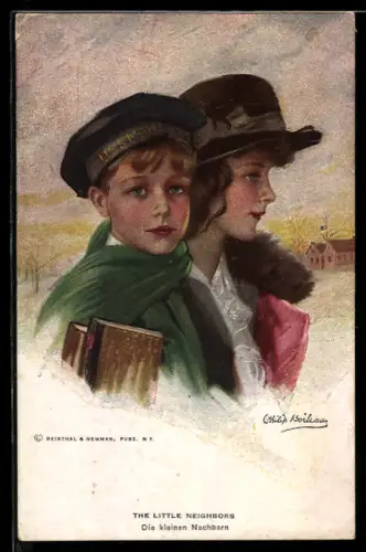Künstler-AK Philip Boileau: The little Neighbors, Kinder
