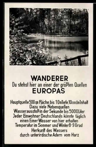 AK Rhumspringe, Blick auf Ruhme-Quelle