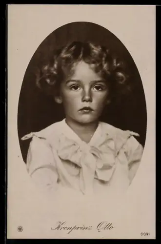 AK Kronprinz Otto von Österreich im Nachthemd