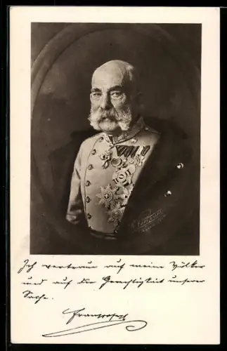 AK Portrait des Kaisers Franz Josef I. von Österreich