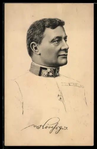 AK General d. Infanterie von Kövess im Halbprofil