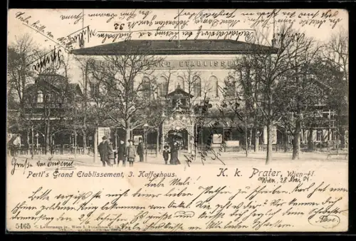 AK Wien, K. k. Prater, Pertl`s Grand-Etablissement, 3. Kaffeehaus