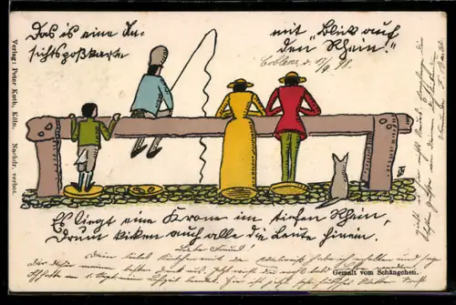 AK Spielzeugfiguren stehen an einem Zaun