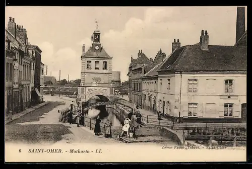 AK Saint-Omer, Mathurin mit Anwohnern