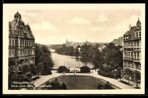 AK Königsberg, Blick nach dem Schlossteich, Konzerthaus