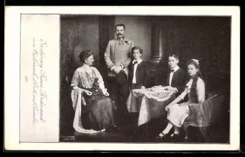 AK Erzherzog Franz Ferdinand von Österreich und seine Familie