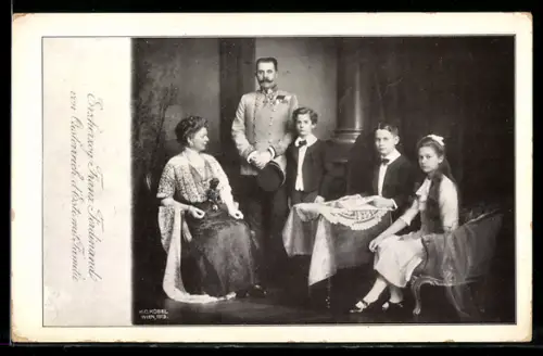 AK Erzherzog Franz Ferdinand von Österreich und seine Familie