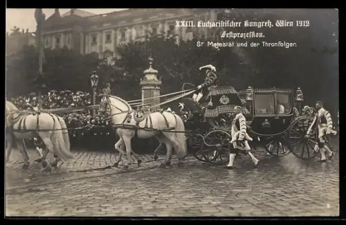 AK Wien, XXIII. Eucharistischer Kongress 1912, Sr. Majestät und der Thronfolger