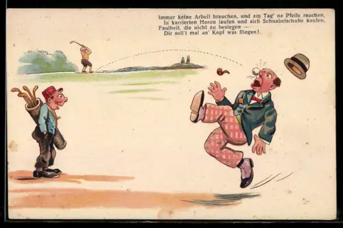 AK Golfspieler verletzt einen Passanten