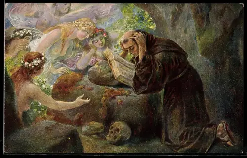 Künstler-AK Die Versuchung des heiligen Antonius