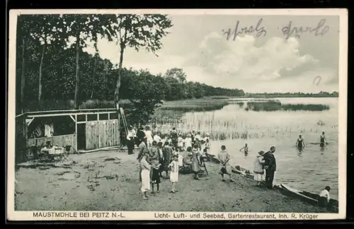AK Peitz /N.-L., Gasthaus Maustmühle, Inh. R. Krüger