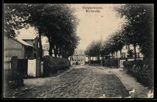 AK Bergenhusen, Partie in der Dorfstrasse
