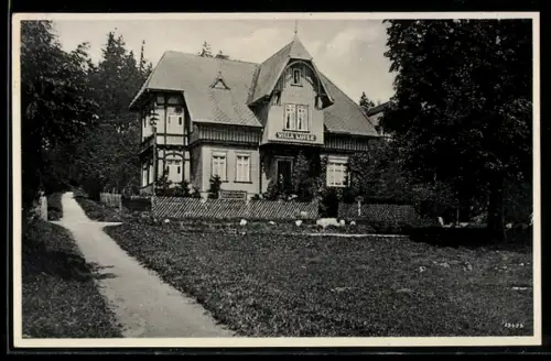 AK Schierke i. Harz, Pension Villa Luise, Bes. E. Karsten