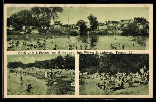 AK Biederitz, I. Biederitzer Strandbad, Inh. Witwe S. Lefévre