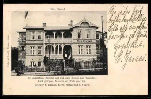 AK Sellin, Hotel Villa Garand von C. Garand