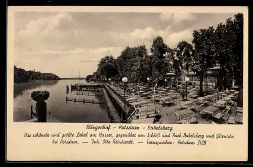 AK Potsdam-Babelsberg, Gasthaus Bürgerhof, Inh. Otto Reinhardt