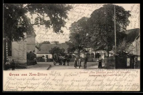 AK Neu-Zittau, Gasthof zum goldenen Adler, Bes. A. Albrecht