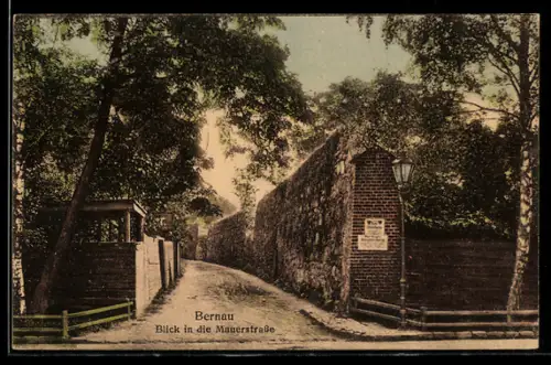 AK Bernau, Blick in die Mauerstrasse