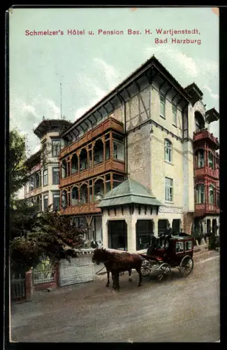 AK Bad Harzburg, Schmelzers Hotel und Pension H. Wartjenstedt