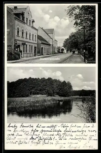 AK Gosen, Storkowerstrasse, Gosener Graben