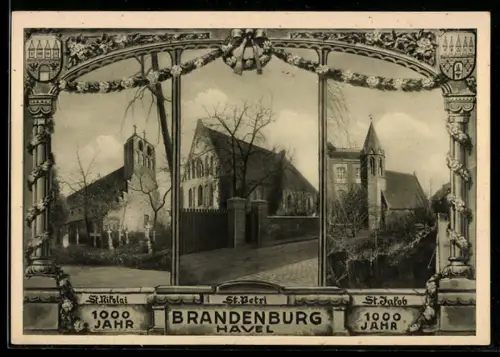 AK Brandenburg / Havel, St. Nikolai, St. Petri, St. Jakob