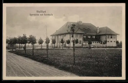 AK Stassfurt, Sportplatz mit Turnhalle