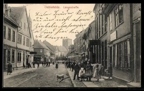 AK Oebisfelde, Kinder und Hund in der Langestrasse