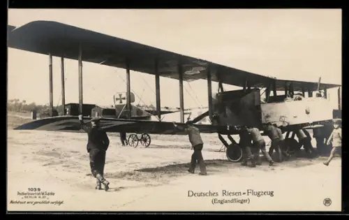 Foto-AK Sanke Nr.1039: Deutsche Riesen-Flugzeuge (Englandflieger)