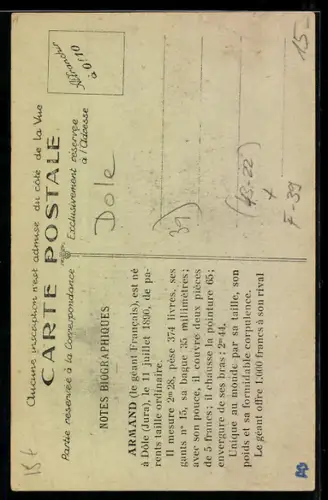 AK Dole, Armand Bronner, Geant Francais, Riese