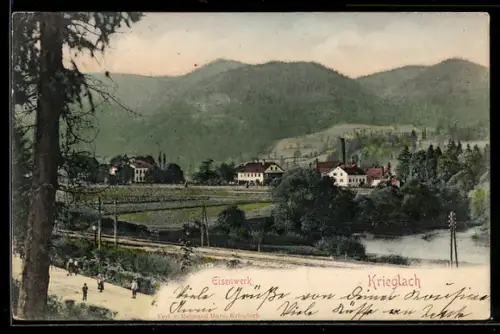 AK Krieglach, Blick zum Eisenwerk