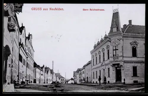 AK Neufelden, Obere Reichsstrasse, J. Eggl`s Gasthaus, Gottfried Antbas