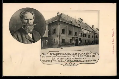 AK Mürzzuschlag /Steiermark, Geburtshaus Dr Josef Pommer