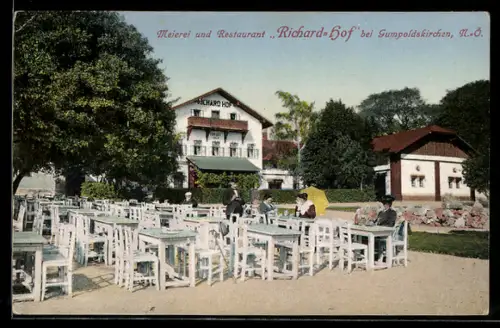 AK Gumpoldskirchen /N.-Ö., Meierei und Restaurant Richard-Hof