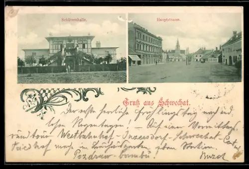 AK Schwechat, Schützenhalle und Hauptstrasse