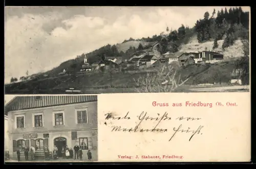 AK Friedburg, Geschäft, Ortsansicht