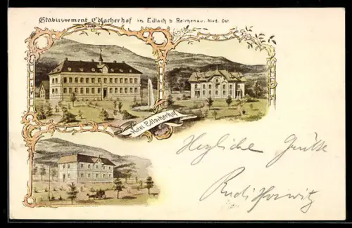 Lithographie Edlach, Etablissement-Hotel Edlacherhof