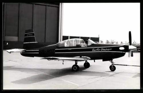 Fotografie Flugzeug Pilatus PC-7 Turbo Trainer Kennung HB-HOZ