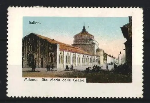 Reklamemarke Milano, Italien, Kirche Sta. Maria delle Grazie