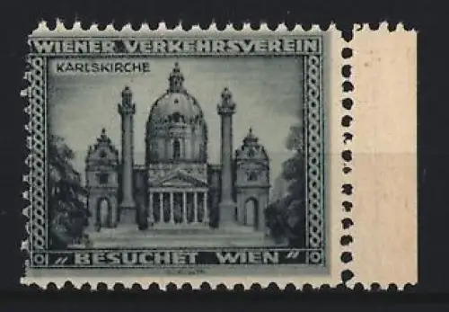 Reklamemarke Wien, Besuchet Wien, Karlskirche
