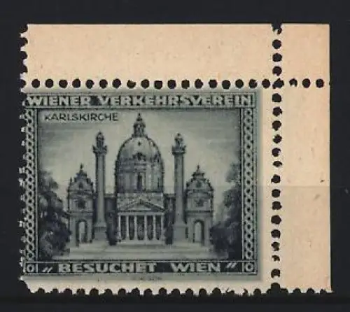 Reklamemarke Wien, Besuchet Wien, Karlskirche