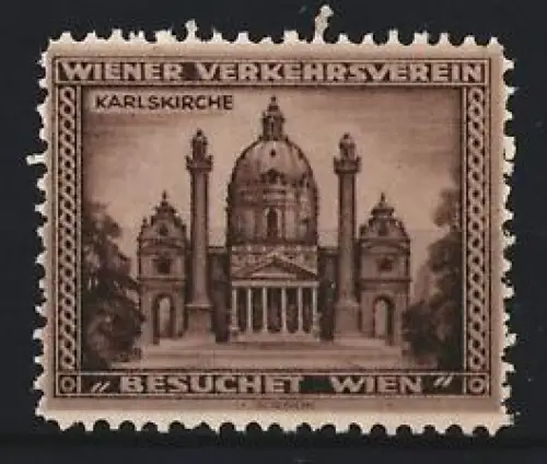 Reklamemarke Wien, Besuchet Wien, Karlskirche