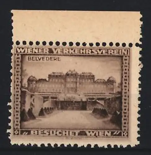 Reklamemarke Wien, Besuchet Wien, Schloss Belvedere