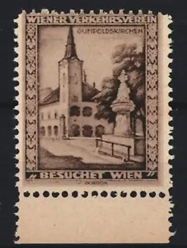 Reklamemarke Wien, Besuchet Wien, Gumpoldskirchen Kirche